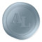 Dusty Blue Wax Seal Monogram Wedding Stickers