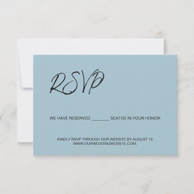 Dusty blue We have reserved seats for you template (Front)