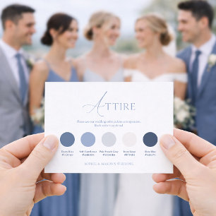 Dusty Blue Wedding Attire Card