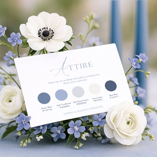 Dusty Blue Wedding Attire Card (Creator Uploaded)