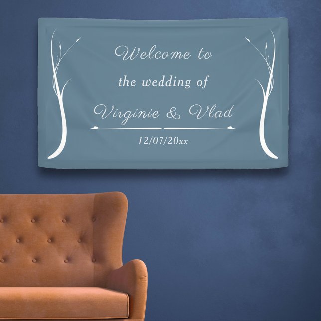 Dusty Blue Wedding Banner (Dusty Blue Wedding Banner)