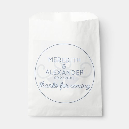 Dusty Blue Wedding Bell Thank You Favor Bag