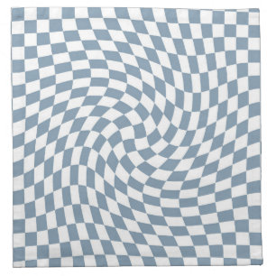 Dusty Blue Wedding Collection Check Checkered Cloth Napkin
