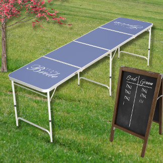 Dusty Blue Wedding Entertainment Ping Pong Table