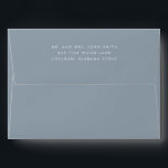 Dusty Blue  Wedding Envelope<br><div class="desc">This design includes a return address on the back flap.</div>