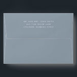 Dusty Blue  Wedding Envelope<br><div class="desc">This design includes a return address on the back flap.</div>