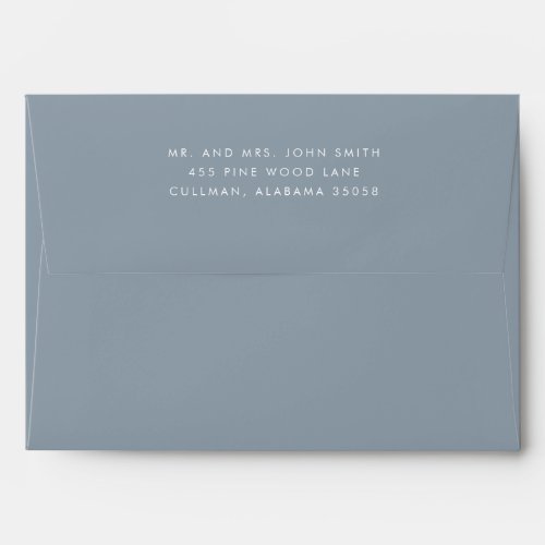 Dusty Blue  Wedding Envelope