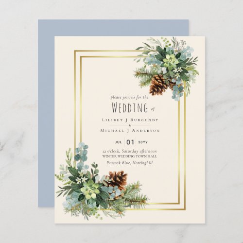 Dusty Blue Wedding Eucalyptus Greenery Budget