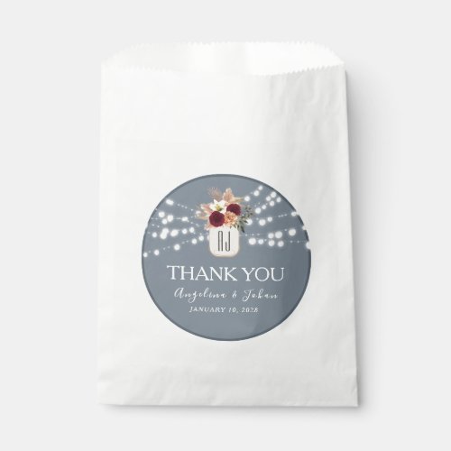 Dusty Blue Wedding Favor Bag