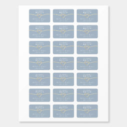 Dusty Blue Wedding Favor Matchboxes | Zazzle