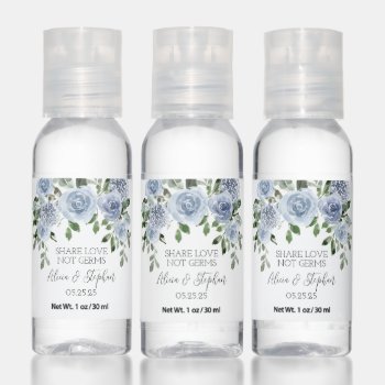 Dusty Blue Wedding Hand Sanitizer Favors by AnnounceIt at Zazzle