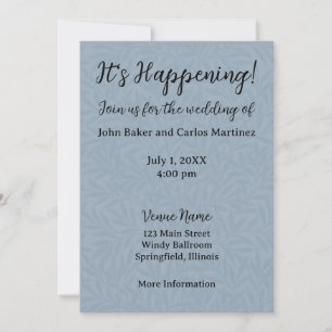 Dusty Blue Wedding Invitation