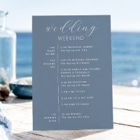 Dusty Blue Wedding Itinerary | Nautical Weekend