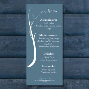 Dusty Blue Wedding Menu