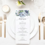 Dusty Blue Wedding Menu - Wedding Menus<br><div class="desc">This beautiful menu is perfect for your next event! Easily edit the menu items and display this beautiful design on each plate!</div>
