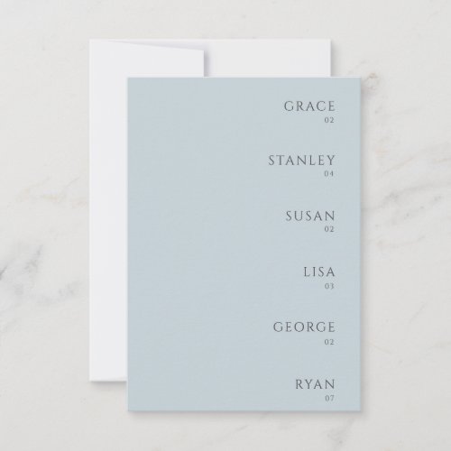 Dusty Blue Wedding Name Tag Table Place Cards