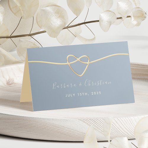 Dusty Blue Wedding Place Card