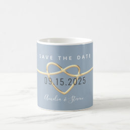 Dusty Blue Wedding Save The Date Coffee Mug