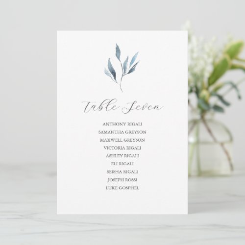 Dusty Blue Wedding Seating Chart Template