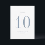 Dusty Blue Wedding Table Number Card<br><div class="desc">Contemporary Chic minimalist,  dusty blue wedding table number card. Please note that table number cards must be numbered and added to your cart individually.</div>