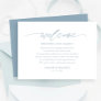 Dusty Blue Wedding Welcome Gift Bag Place Cards