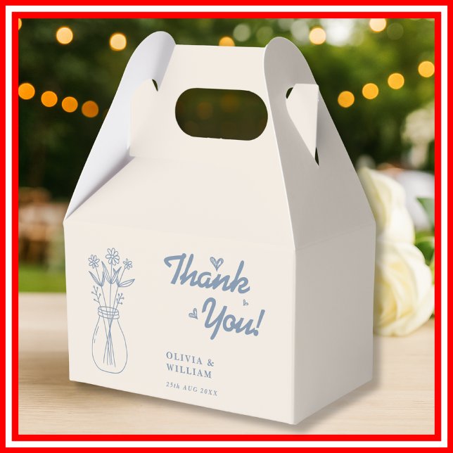 Dusty Blue Wedding | Wildflower Favor Boxes (Creator Uploaded)