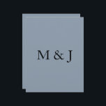 Dusty Blue Weddings Bridal Party Monograms Custom Letterhead<br><div class="desc">Designed with monogram text template initial template which you can edit and customize in colorful dusty blue color background. You may change the background color if you wish.</div>
