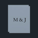 Dusty Blue Weddings Bridal Party Monograms Custom Letterhead<br><div class="desc">Designed with monogram text template initial template which you can edit and customize in colorful dusty blue color background. You may change the background color if you wish.</div>