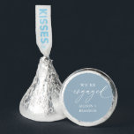 Dusty Blue We're Engaged Engagement Party Hershey®'s Kisses®<br><div class="desc">Dusty Blue Elegant We're Engaged Engagement Party Favors
Engagement Celebration Decorations</div>