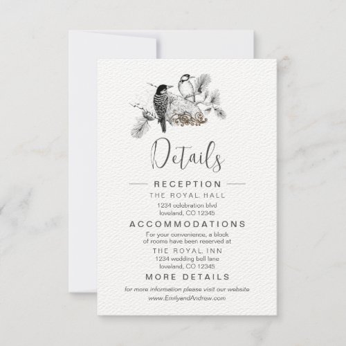 Dusty Blue Whimsical Woodpecker Enclosure Cards 