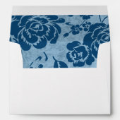 Dusty Blue, White Floral Envelope for 5"x7" Sizes (Back (Bottom))