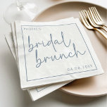 Dusty Blue & White Minimalist Script Bridal Brunch Napkins<br><div class="desc">Elevate your bridal brunch with the effortless elegance of our Dusty Blue & White Minimalist Script Bridal Brunch Napkins. These sophisticated napkins exude a timeless sophistication that will make your bridal brunch feel truly special. The modern script lends an air of minimalist chic, while the sage and white color palette...</div>