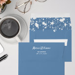 Dusty blue white stars envelope<br><div class="desc">Dusty blue with white stars inside. Personalize and add your name and return address.</div>