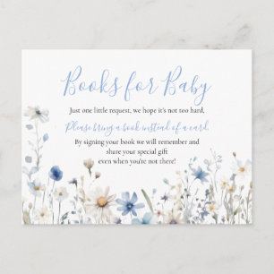 Dusty Blue Wildflower Baby in Bloom Books for Baby Postcard