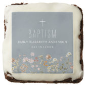 Dusty Blue Wildflower Baptism Garden In Bloom  Brownie (Front)