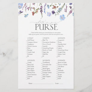 Dusty Blue Wildflower Bridal Shower Game