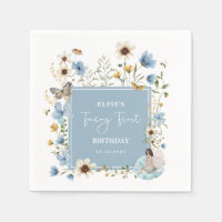 Dusty Blue Wildflower Fairy Fairy Girl Birthday