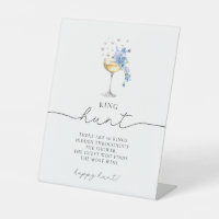 Dusty Blue Wildflower Pearls & Prosecco Ring Hunt