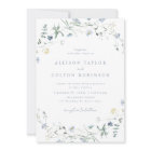 Dusty Blue Wildflower Rustic Boho Wedding Photo