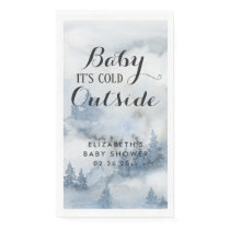 Dusty Blue Winter Forest -Baby It's Cold Outside  Paper Guest Towels