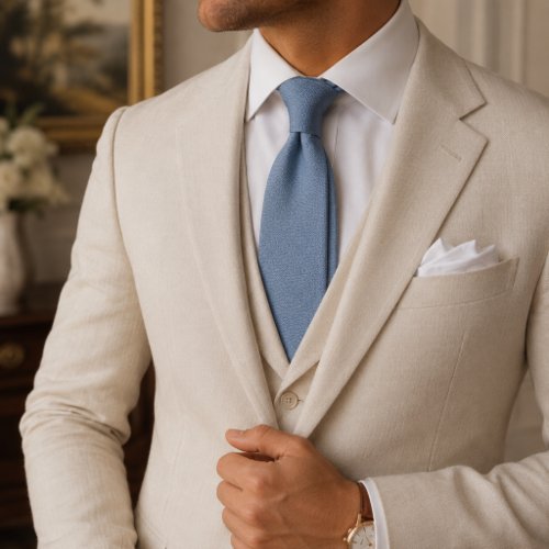 Dusty Blue Woven Necktie