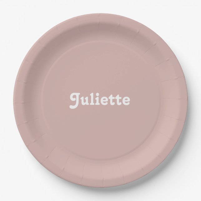 Dusty Blush Paper Plates (Front)