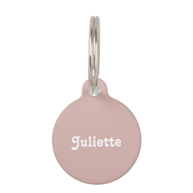 Dusty Blush Pet ID Tag (Front)