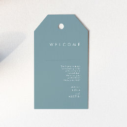 Dusty Boho | Blue and Green Wedding Welcome Gift Tags