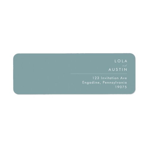Dusty Boho  Blue Return Address Label