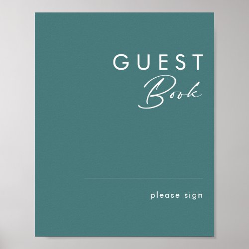 Dusty Boho  Green Guest Book Sign