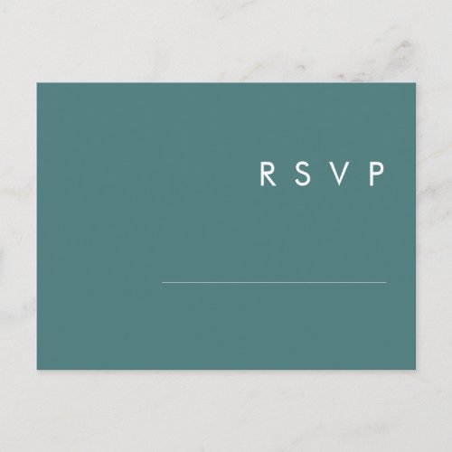 Dusty Boho  Green Song Request RSVP Postcard