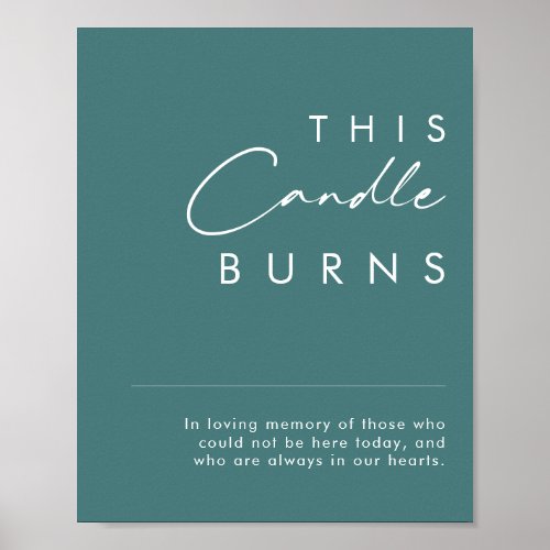 Dusty Boho  Green This Candle Burns Sign