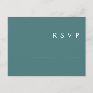 Dusty Boho   Green Wedding RSVP Postcard