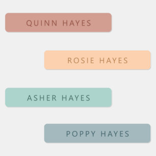Dusty Boho Name Labels
